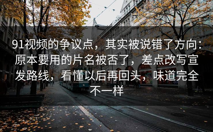 91视频的争议点，其实被说错了方向：原本要用的片名被否了，差点改写宣发路线，看懂以后再回头，味道完全不一样